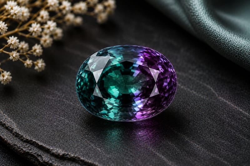 प्राकृतिक एलेक्जेंड्राइट रत्न (Natural Alexandrite)