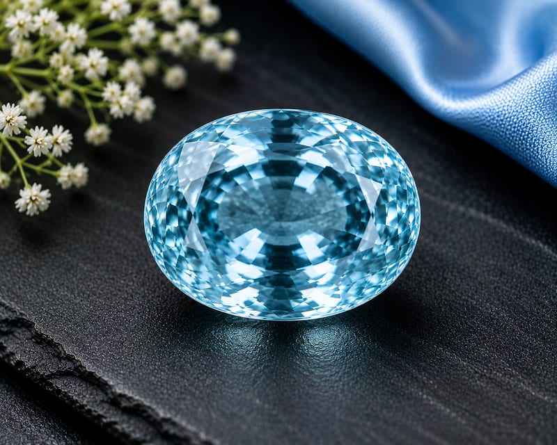 प्राकृतिक एक्वामरीन रत्न (Natural Aquamarine)
