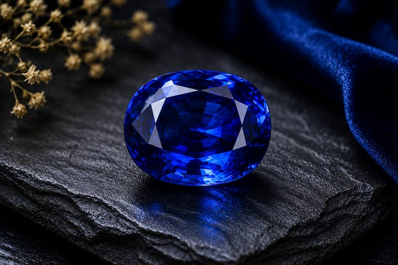 प्राकृतिक श्रीलंकाई नीलम रत्न (Natural Sri Lankan Blue Sapphire)