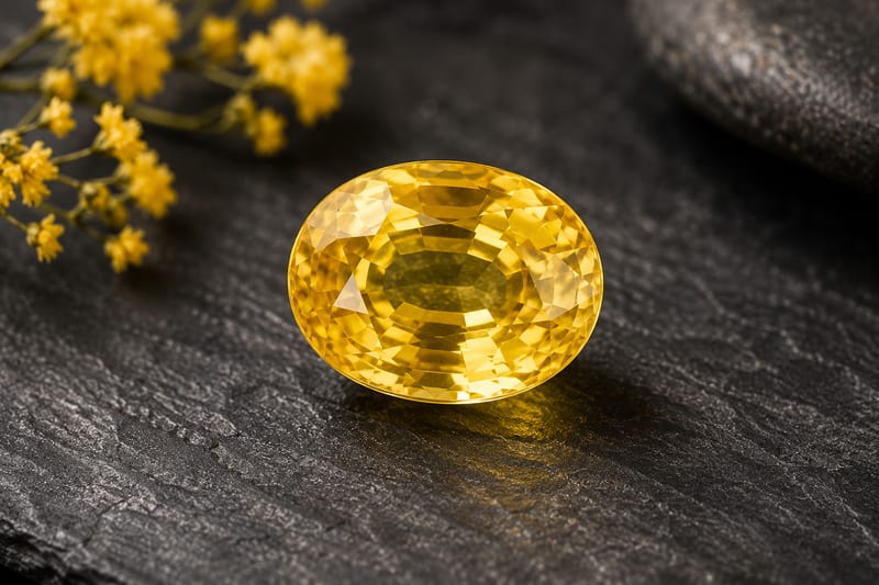 प्राकृतिक पुखराज रत्न (Natural Yellow Sapphire)